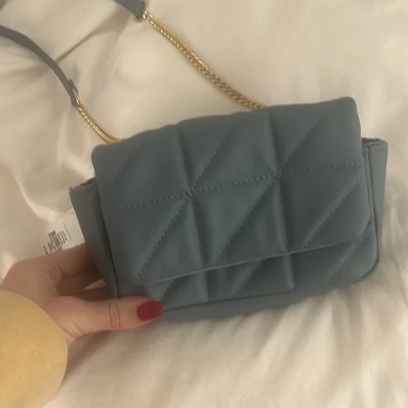 Primark Blue & Gold Quilted Purse - Picture 10 of 11